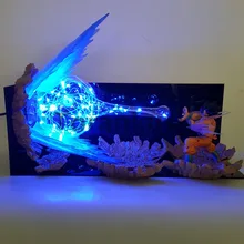 Dragon Ball Z фигурка модель игрушки Сон Гоку Kamehameha светодиодный взрыв сцены DIY фигурка игрушки Dragon Ball и super Goku