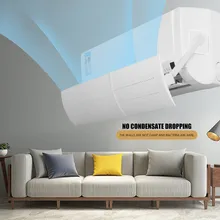 Condicionador de ar ajustável capa pp defletor defletor defletor defletor escudo vento guia mês em linha reta anti-vento escudo klima(China)