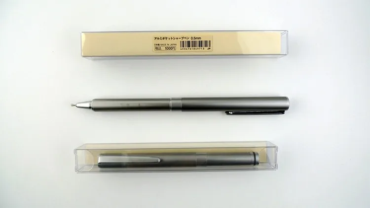 Япония Muji высокое качество алюминиевая короткая карманная авторучка чернила для гелевой ручки