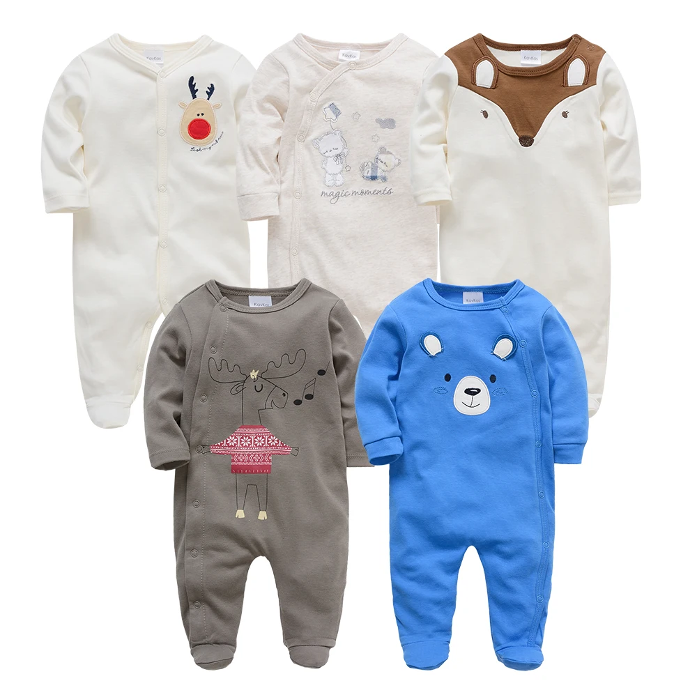 Kavkas Осень Зима Детские пижамы Bebe Roupao De Banho платье для новорожденной Пижама для маленьких мальчиков полный рукав пижамы комплект детская одежда