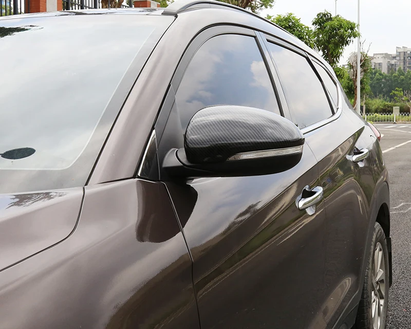 Suporte de Vidro Adesivo da Tampa da Guarnição para Hyundai Porta Espelho Retrovisor Tucson 2020 2 Pcs Abs 12 Cheap Caixas e racks p telhado