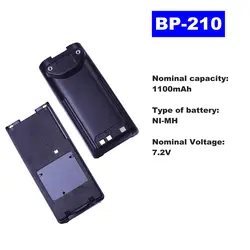 7,2 V 1100 mAh Ni-MH радио Батарея BP-210 для рации ICOM IC-35FI/F21 F3G F218 IC-V8/V81/V82 двухстороннее радио