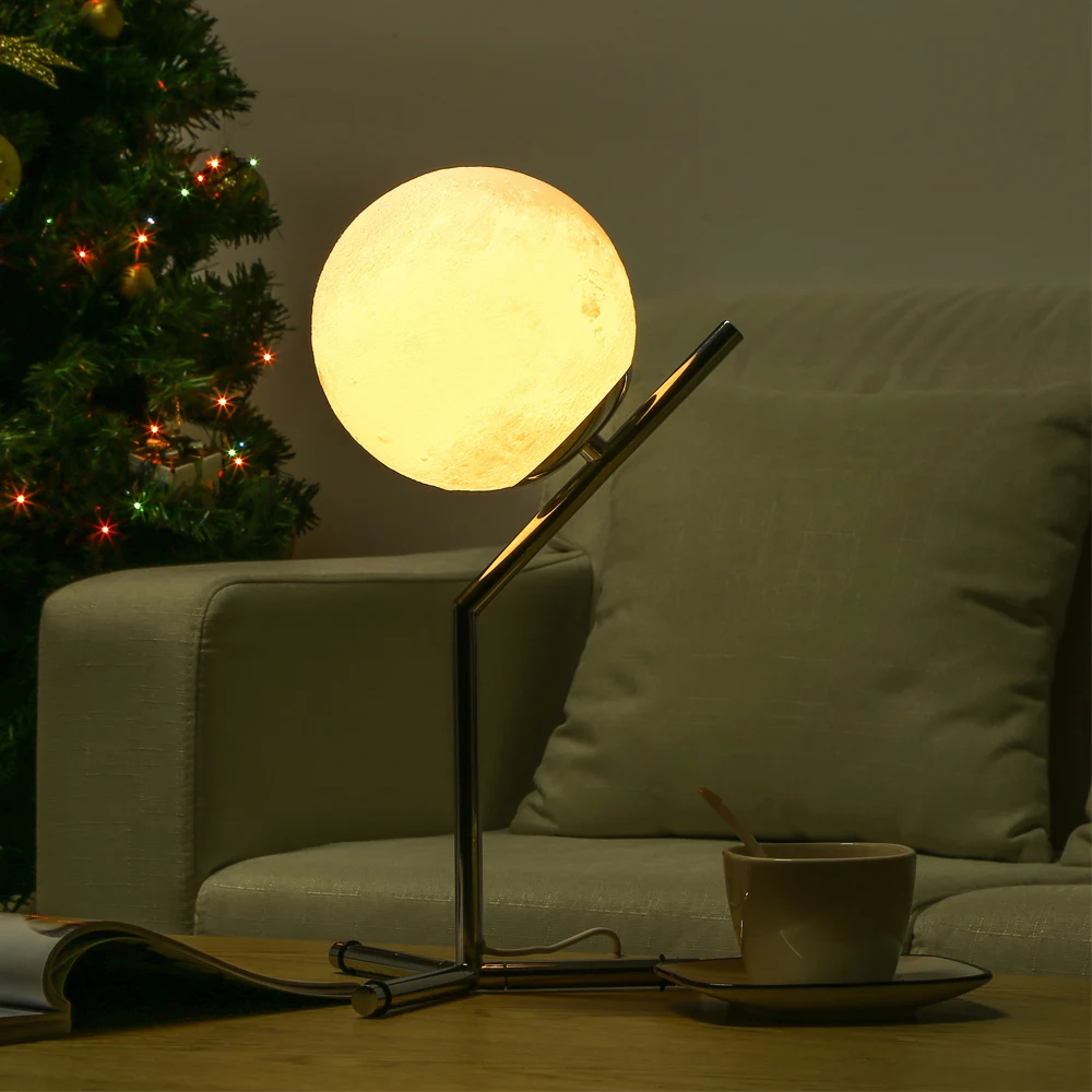 Buy 3D Printed Moon Night Bedroom Table LED Lamp