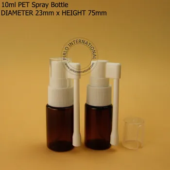 

10ml Empty Plastic Nasal Bottle Small Rotation Mist Spray PET Bottles 10ml Amber Nose Pharmaceutical Atomizer 10pcs/lot