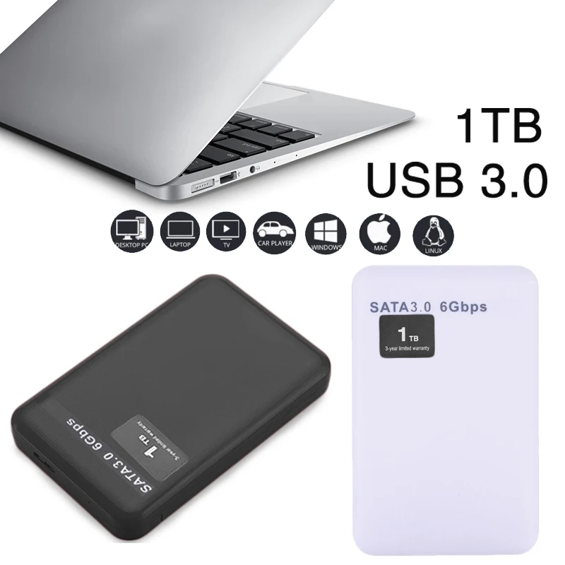 

SATA USB 3.0 1TB External Mechanical Mobile Hard Disk 6Gbps