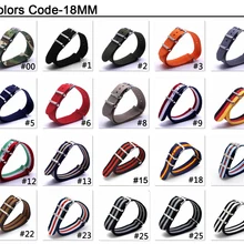 1 шт. 18 20 22 мм черный/серый полосатый ремешок Nato для армейских спортивных часов нейлоновый ремешок для часов James Bond