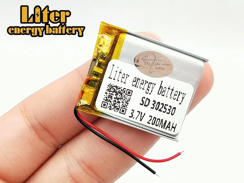 302530 Li-Ion Батарея 3,7 V 200 mAh литий-полимерный Перезаряжаемые батареи для MP3 MP4 MP5 gps динамик PDA часы трафика Регистраторы