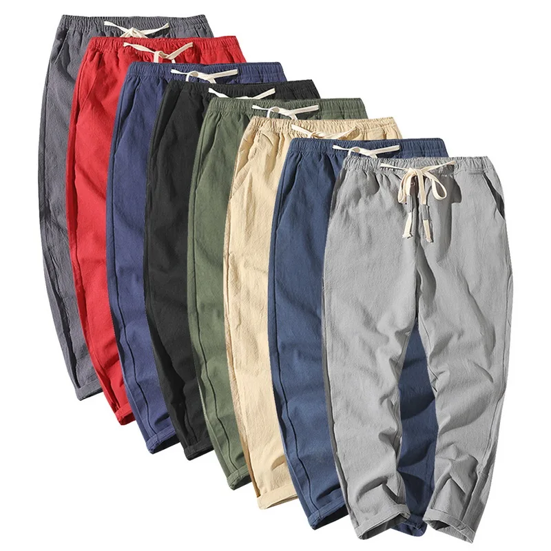 

2019 Men Casual Pants Comfortable Harem Pants Loose Homme Jogger Pants Drawstring Trousers Plus Size 5XL Solid Pantalon Homme
