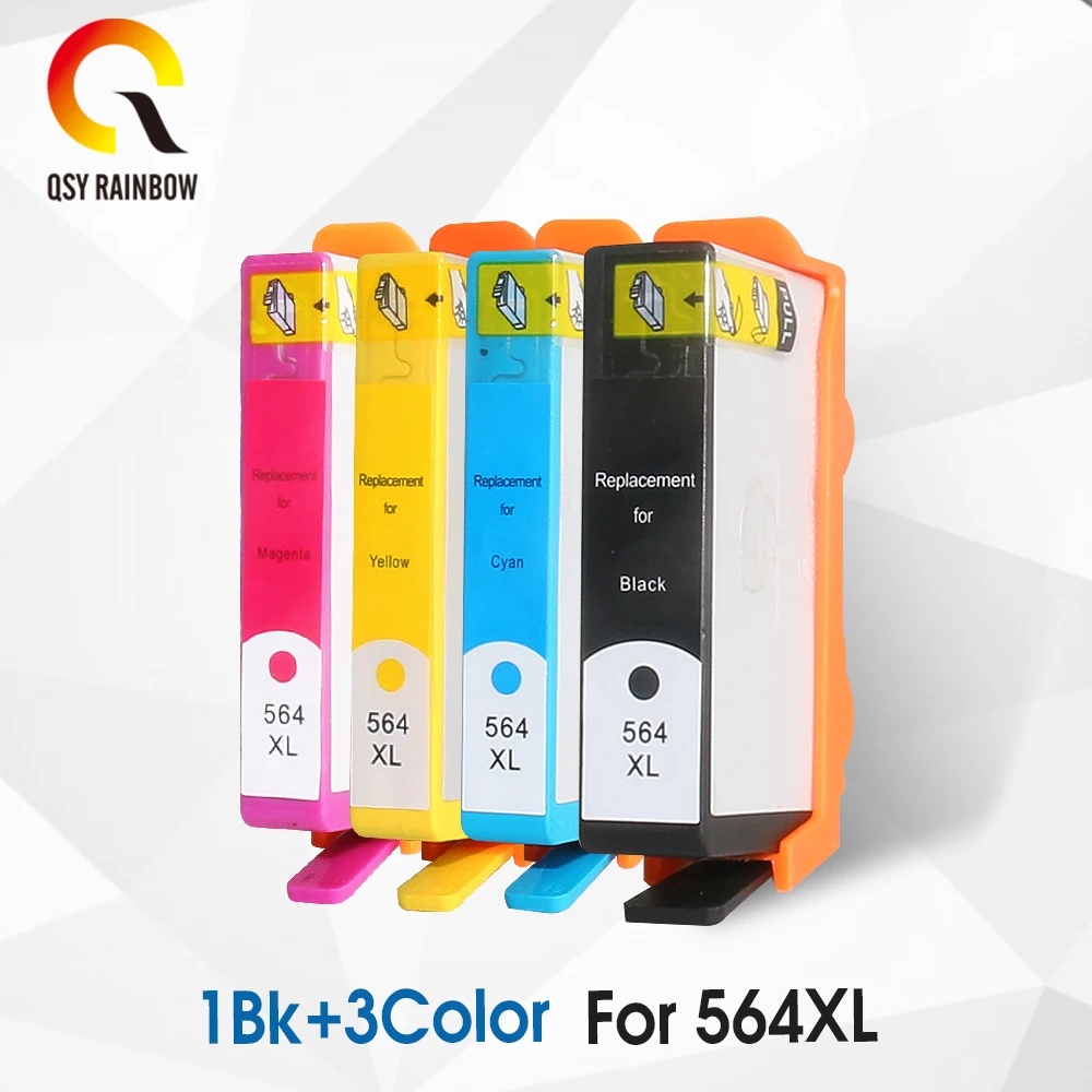 Compatível para hp Cartuchos de Tinta para 3070a Cmyk Suprimentos 6510 B109a B109n B110a B209a 3520 4620 5520 5510 Printer 4pcs 564 564xl