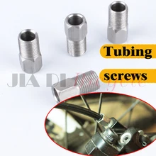 5Pcs Mountain bike disc brakes Tubing screws Bicycle Mountain Bike Road bike Fixed Gear Folding Bike Oil brake Tubing Screw