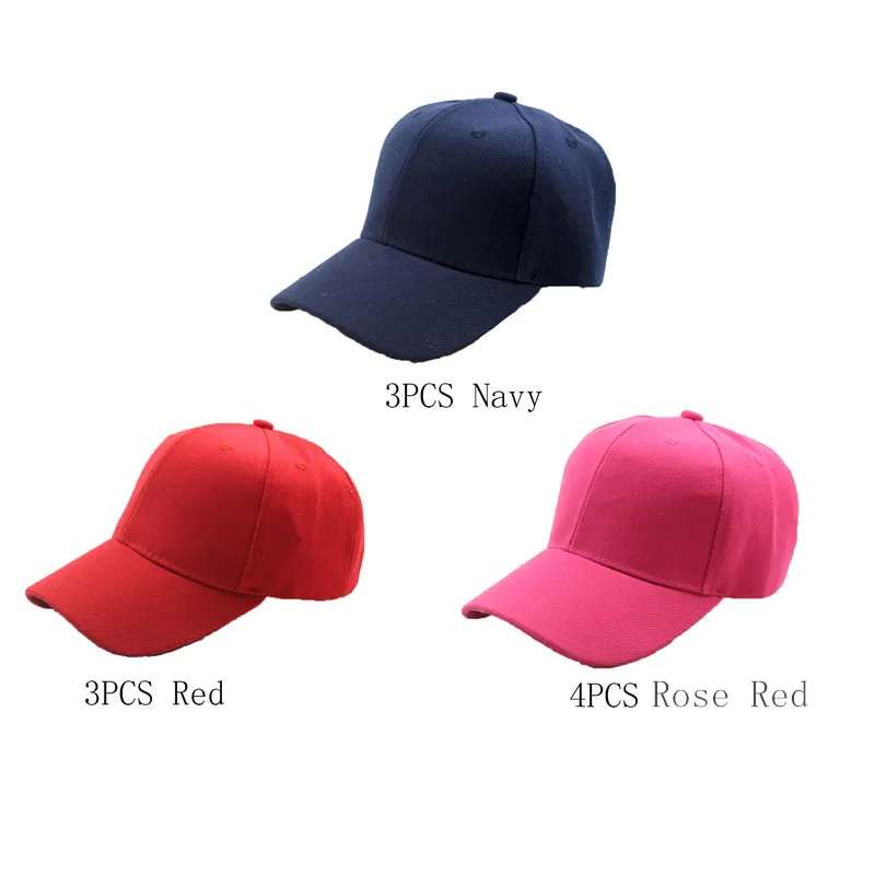 Длинный хранитель, цена, детская бейсболка с колпаком, однотонная бейсбольная кепка для детей, шапки для мальчиков и девочек, хлопковая шапка, 10 шт./компл., YWET643 - Цвет: 3Navy3Red4RR