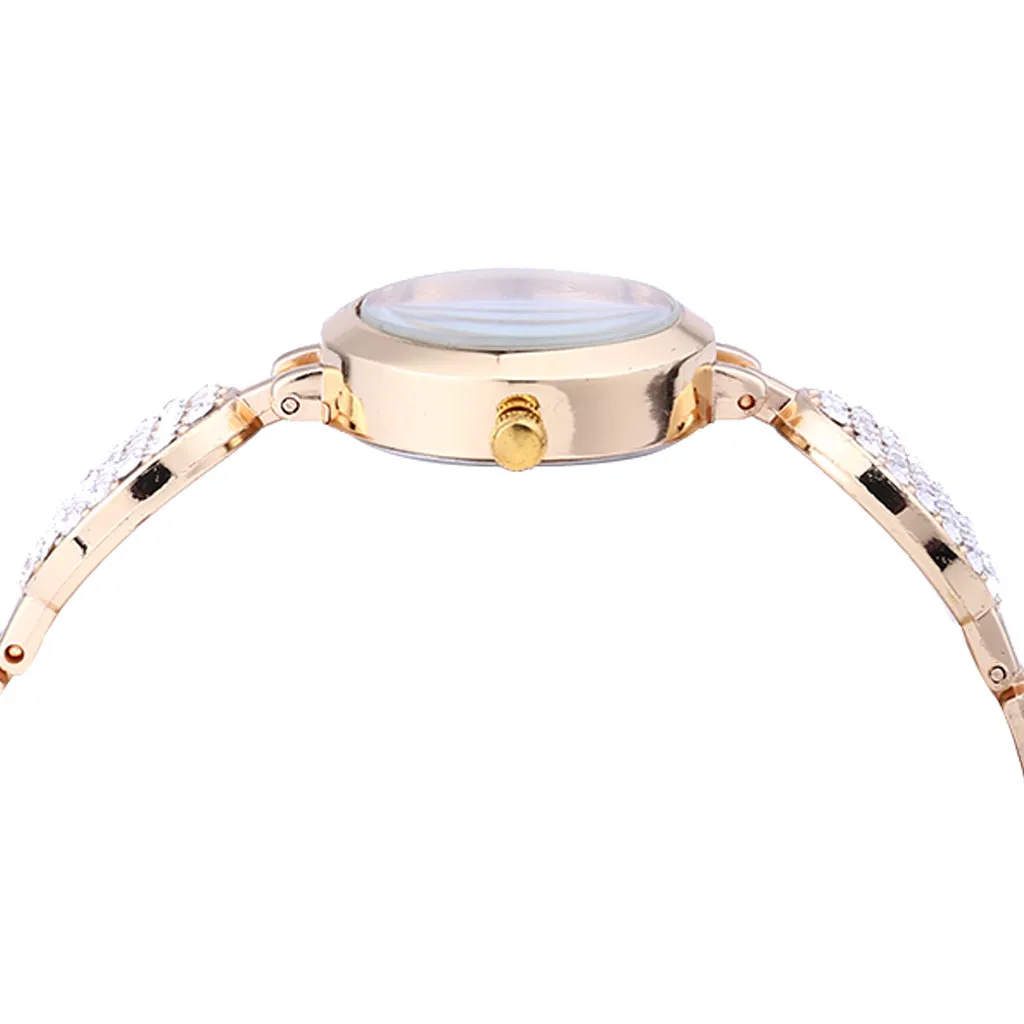 Sousou бренд позолоченный браслет часы для женщин роскошный кристалл платье модные наручные часы женская одежда Бизнес Кварцевые часы