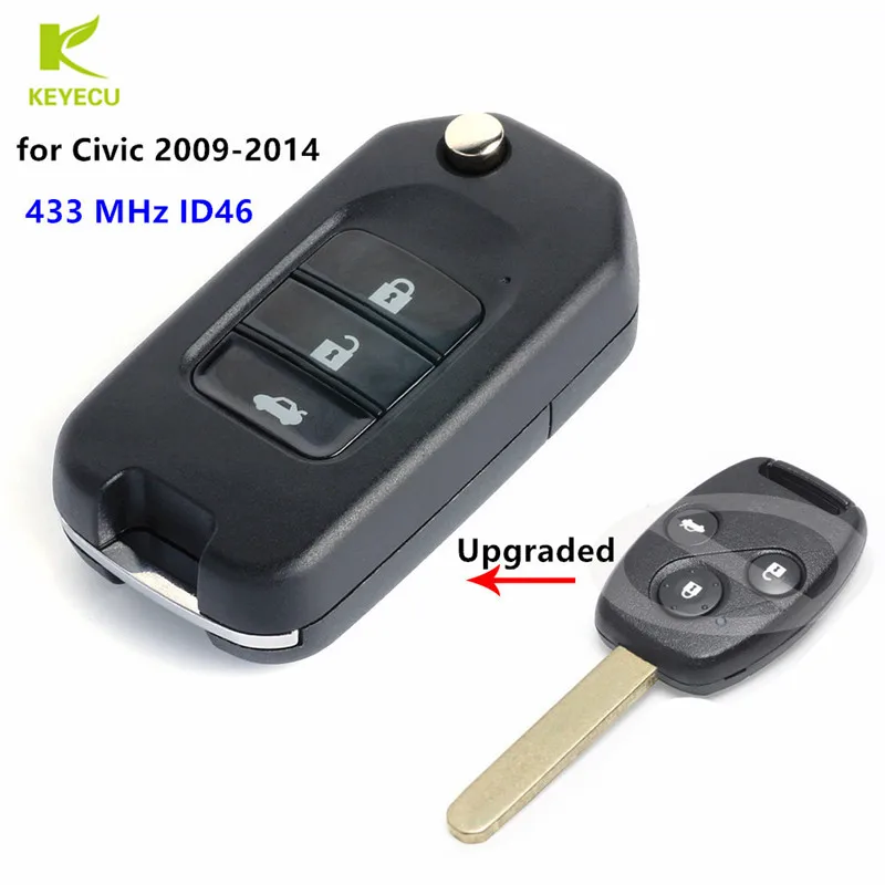 Запасной модуль KEYECU для HONDA Civic 433 2009 2010 2011 2012 2013 2014|Ключ от авто| |