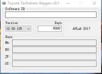 

Techstream Full Keygen ALL Version 7.00.020 + 12.00.125 V for toyota