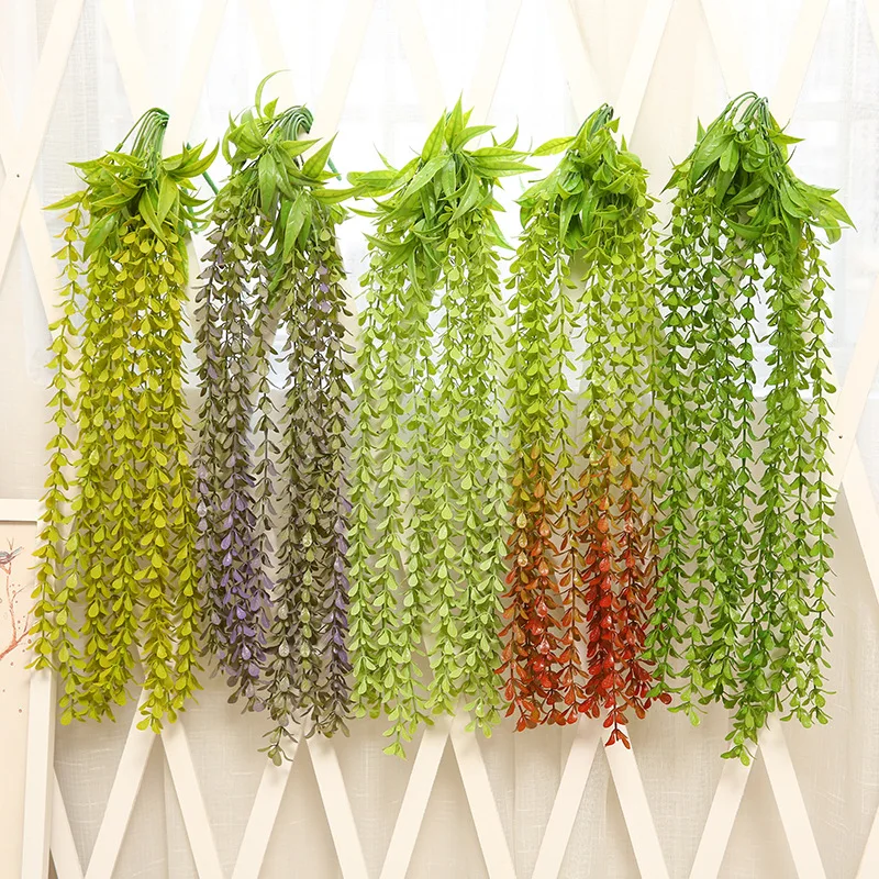 

Artificial Ivy green Leaf Garland Plants Vine Fake Foliage Flowers Home Decor Plastic Artificial Flower Rattan string