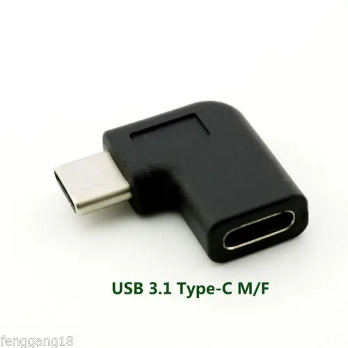 100pcs USB 3.1 Type-C Male to Female Jack 90