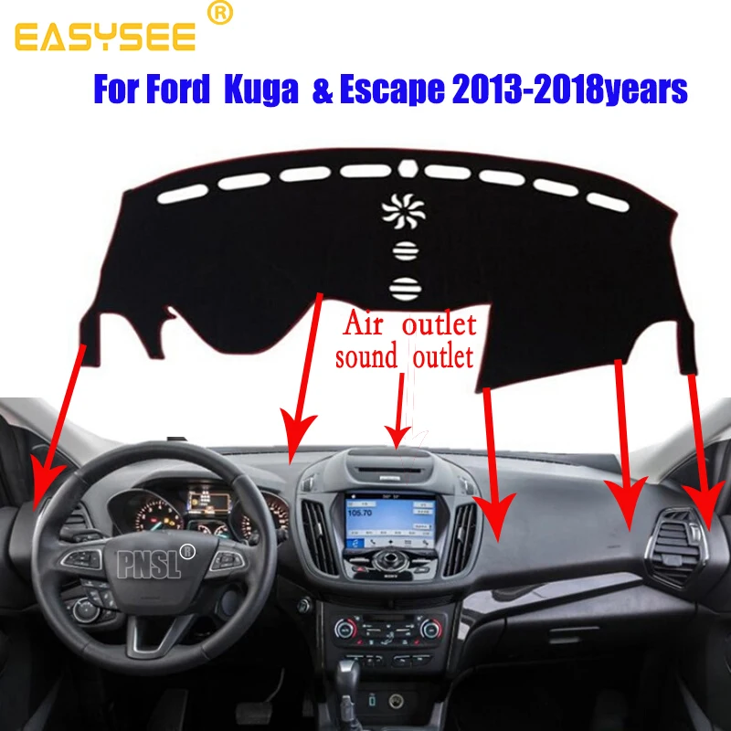 

Car Dashboard Cover Pad Dashmat Dash Mat Sun Shade Carpet For Ford Kuga & Escape 2013 2014 2015 2016 2017 2018 Dust proof