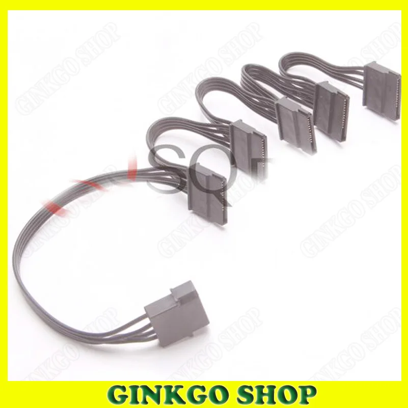 5 قطعة/الوحدة جديد pc ide إلى sata الطاقة الخادم القرص الصلب 4 وعاء توريد كابلات sata 1 إلى 5 الفاصل السلطة الكابل 18awg سلك