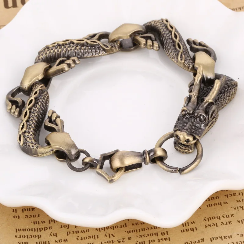 

Punk Style Retro Dragon Chain Bracelet Twisted Bangle Lover's Jewelry Brand Designer Summer Charming Bracelet