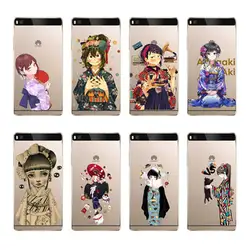 Bonito Dos Desenhos Animados Japones кимоно Menina Caso де телефоны Para huawei P9/P10/P20 Lite Капа моль волтар Moda ilustracao