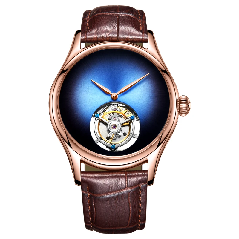 Мужские Tourbillon часы от ведущего бренда, роскошные часы с сапфировым кристаллом и циферблатом, оригинальные Tourbillon Мужские механические часы с полым механизмом, мужские часы