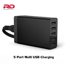 США ЕС Великобритания Мульти usb зарядное устройство 5 портов мульти док-станция для зарядки с usb универсальный 8A 40 Вт 5 портов адаптер питания Портативный Путешествия зарядка