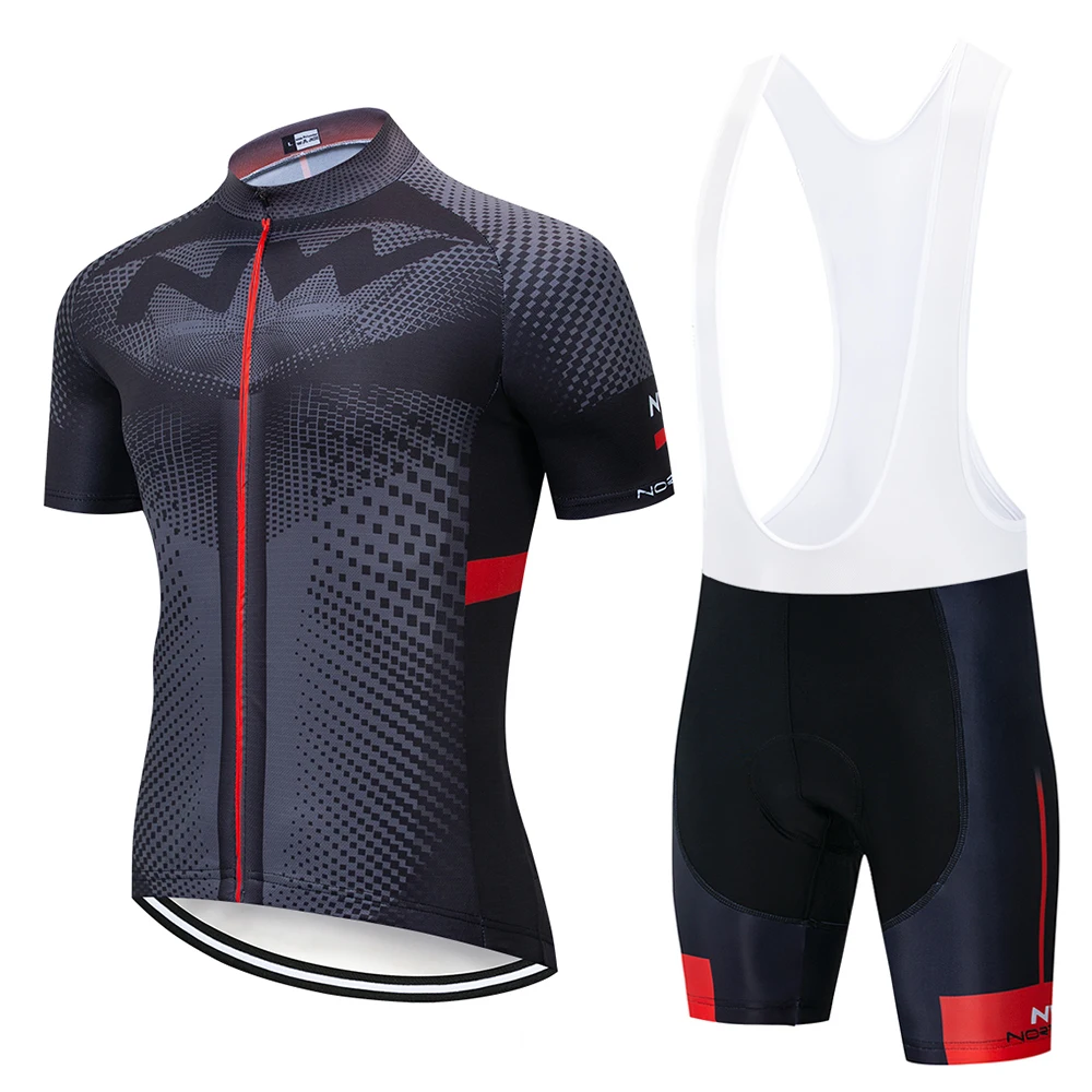 NW Men and Women Cycling Jersey Clothing Set Spring and Summer Men and Women Short Sleeve Breathable