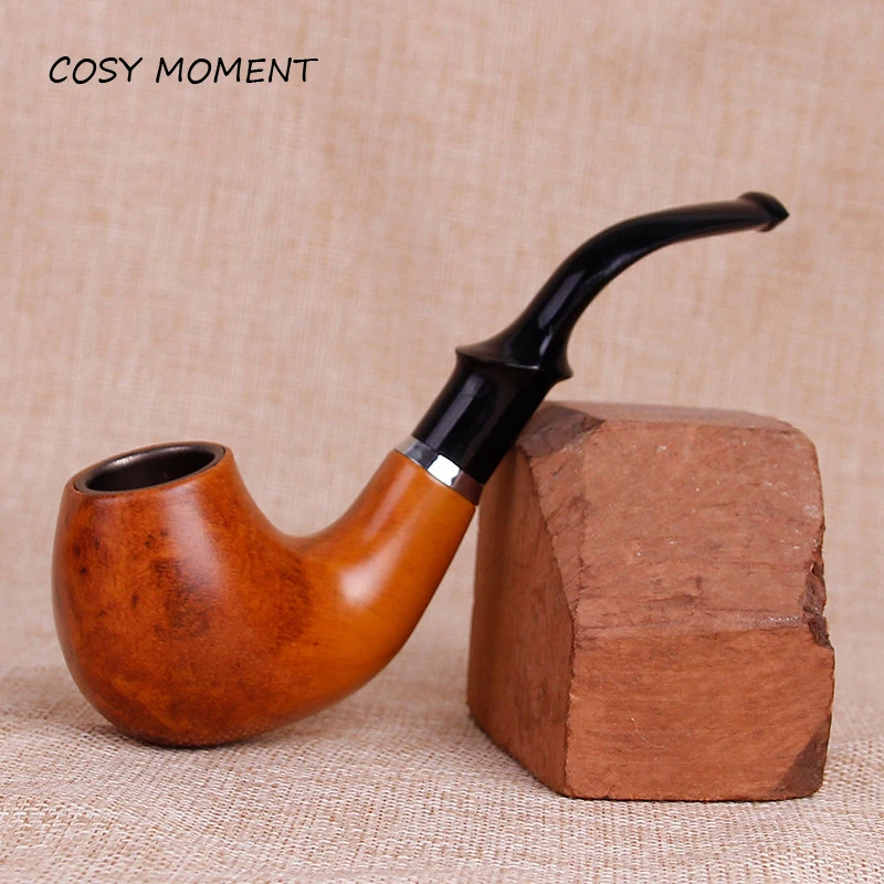 

COSY MOMENT 2017 Vintage Resin Smoking Pipe For Tobacco Bent Style Wood GrainTobacco Cigarettes Cigar Pipe For Smoking SM069