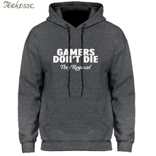 Геймеры не умирают, они возрождаются Для мужчин Толстовка Забавный Новинка COD PS4 xbox толстовки Для мужчин s зима-осень флисовая толстовка XXL