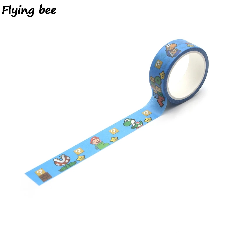 Flyingbee 15mmX5m Super Mario Bros Washi Tape Paper DIY Decorative