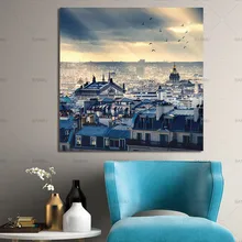 home decor Posters and prints Urban landscape Canvas painting decoration wall picture for living room No Frame