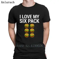 I Love My Six Pack Burger Abs Забавный тренажерный зал Футболка Солнечный свет новый стиль веб сайт настроить хип хоп хлопковая свободная футболк