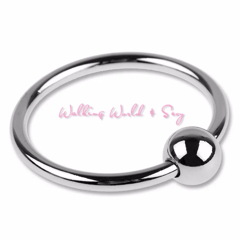 3 Size Stainless Steel Glans Ring With Beads Male Sperm Locking Ring Sex Toys For Men Chastity Device Peins Ring Delay Cockring (3)