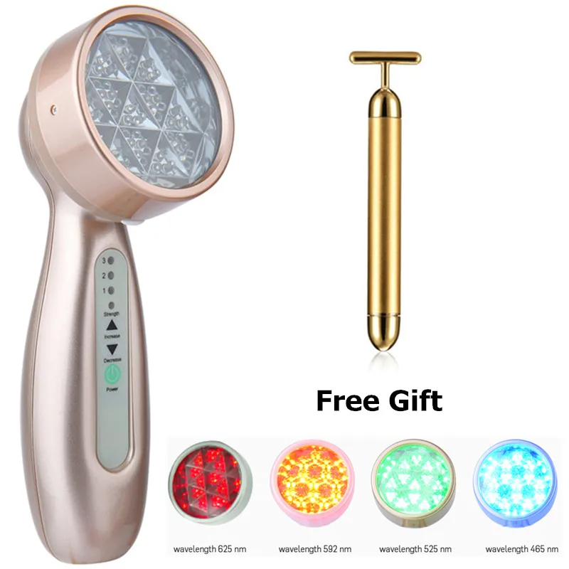 

LED Photon Light Ultrasound Therapy 4 Colors Light For Acne Remover Skin Rejuvenation Therapy Face Lift Skin Tightening