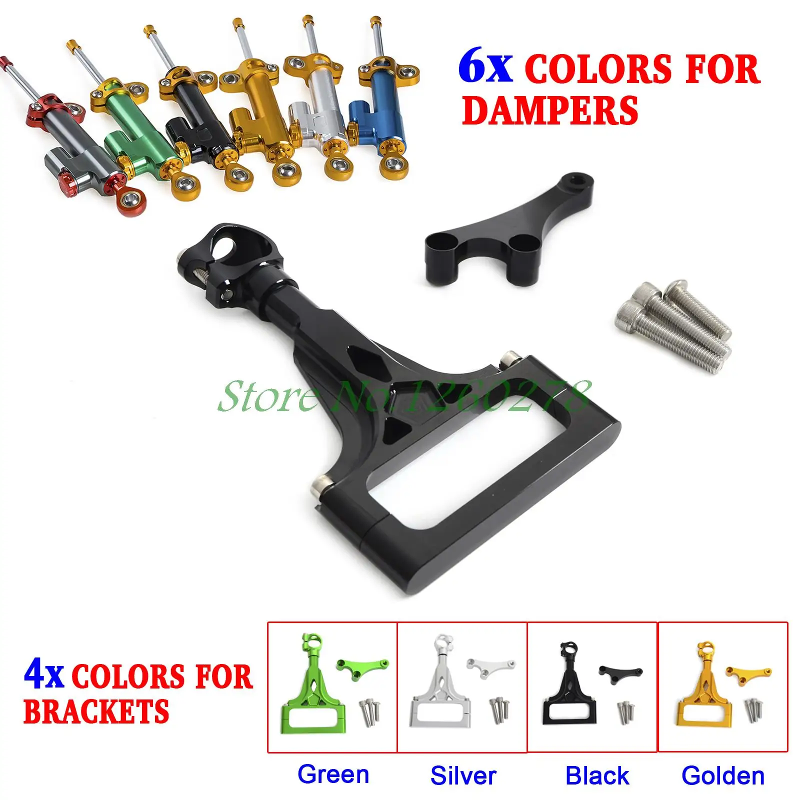 

Motorcycle CNC Steering Damper Stabilizer & Bracket for Kawasaki Z750/ABS Z1000/ABS 2003-2009