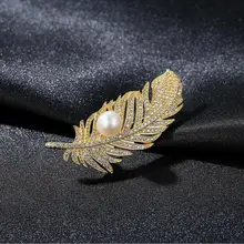 MeibaPJ Fashion Real Natural Pearl Feather Golden Brooch S925 Solid Silver Breastpin Fine Jewelry For women