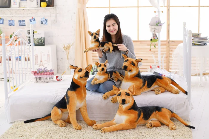 30-90cm Giant Dog Toy Realistic Stuffed Animals German Dog Shepherd Plush Toys Gift For Children