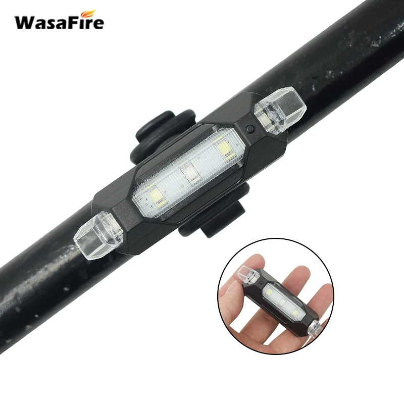 Perfect WasaFire New Bicycle Rear Light Fietsverlichting Red Blue Bike Tail Light Luz Bicicleta Farol Bike Led Lanterna Cycling Light 13