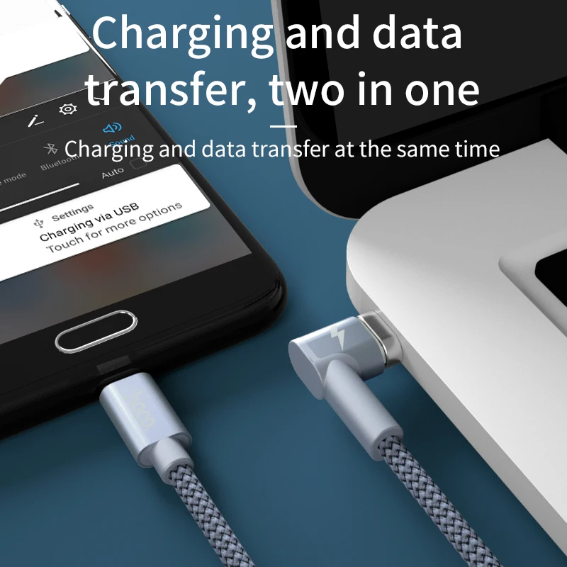 HOCO USB Type c to cable 4A 87W PD Fast Charging Cable For Macbook Samsung S9 Data sync magnetic usb Charger cable|Кабели для