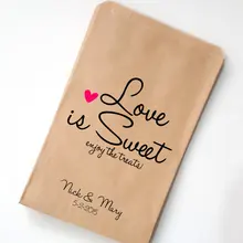 На заказ сладкий спасибо Свадьба попкорн конфеты буфет обработанные сумки день рождения для новобрачных, вечеринка в честь новорождённого хлебобулочных печенья сувениры мешочки