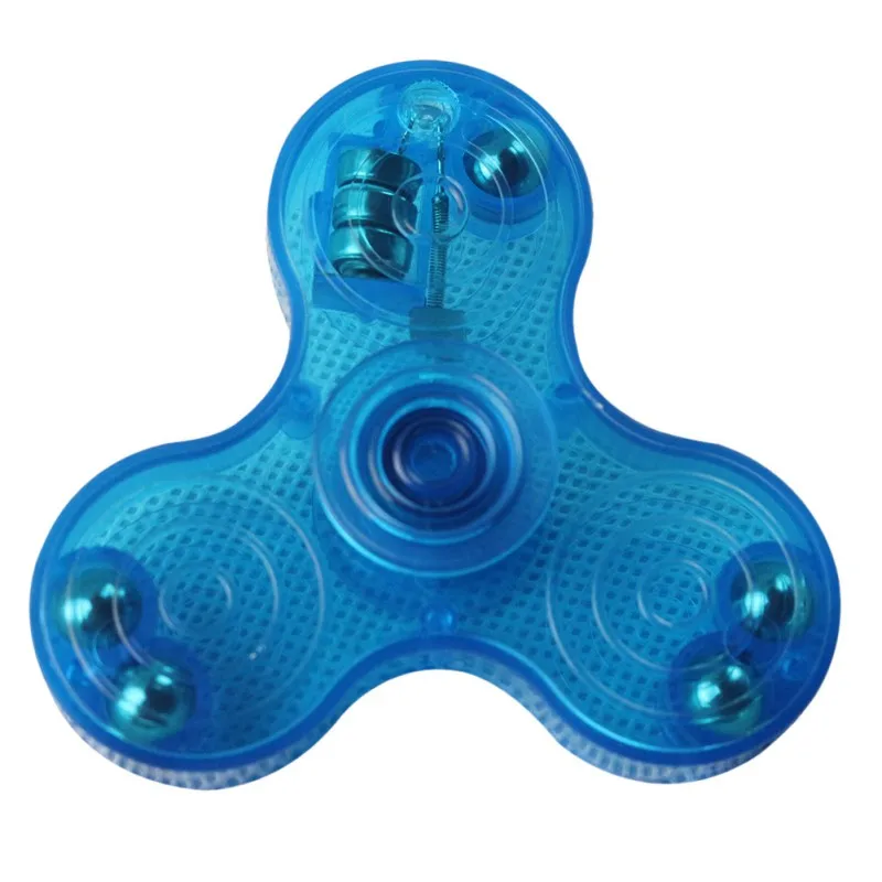 

3 Color Plastics Light Glow Three Corner Hand Spinner For Autism and ADHD Finger Spinne Coloured Children Adult Gift