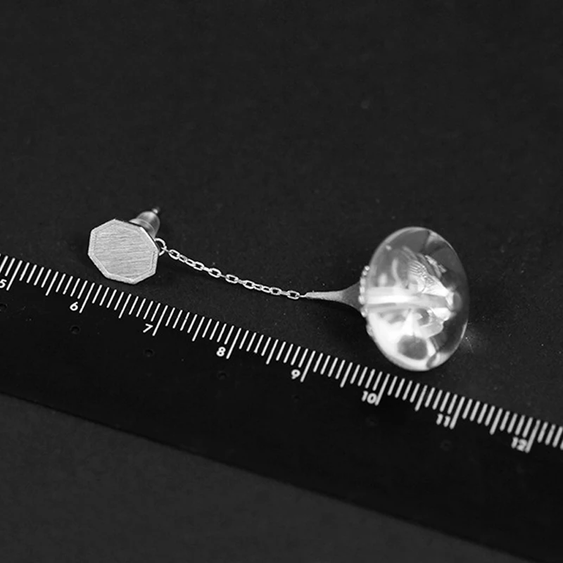 Lotus Fun Real 925 Sterling Silver Modern Chinese Style Handmade Designer Fine Jewelry Natural Crystal Drop Earrings for Women
