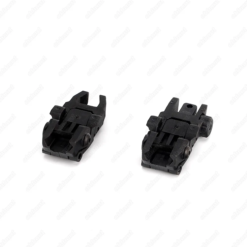 ohhunt Hunting AR 15 M16 Front Rear Sight Set Rapid Transition Polymer Flip up Sights with Picatinny Rail for 1913 Handguards (8)