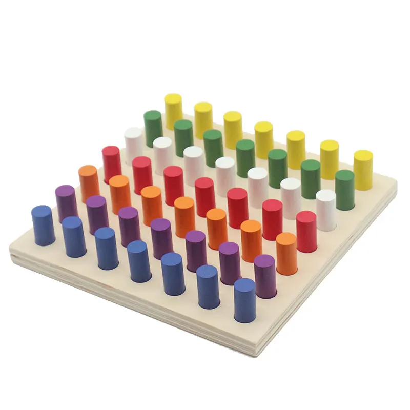 

Montessori Sensory Toys Material Colored Cylinder Socket Blocks Montessori Toys Learning Educational Toys For Children MB1664H