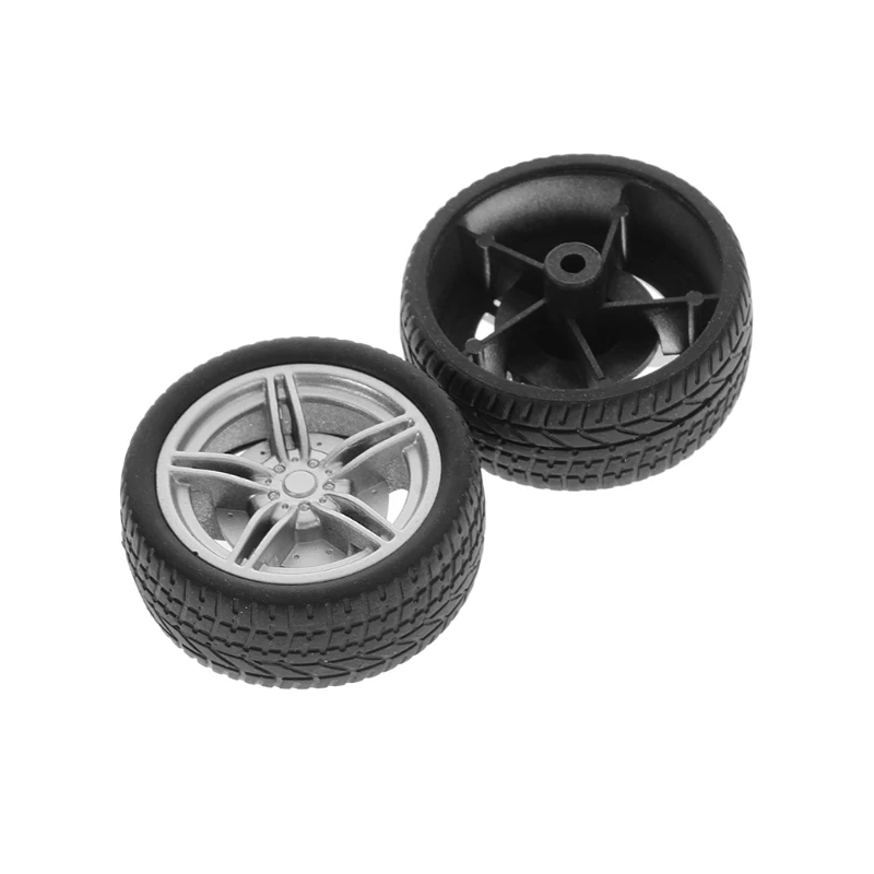 

4pcs Simulation Rubber Wheel Tire Wheel Toy Model DIY RC Spare Parts Y51E