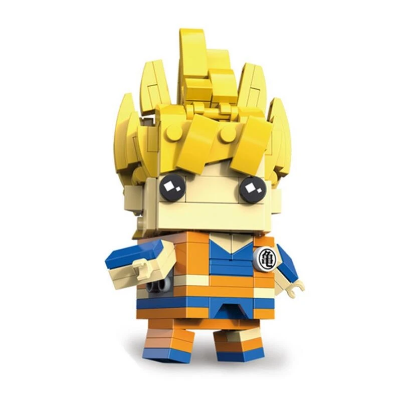 

Dragon Ball Z Super Saiyan Son Goku Action Figure Toy Dragonball Z Brick Head Mini Building Block Bricks With