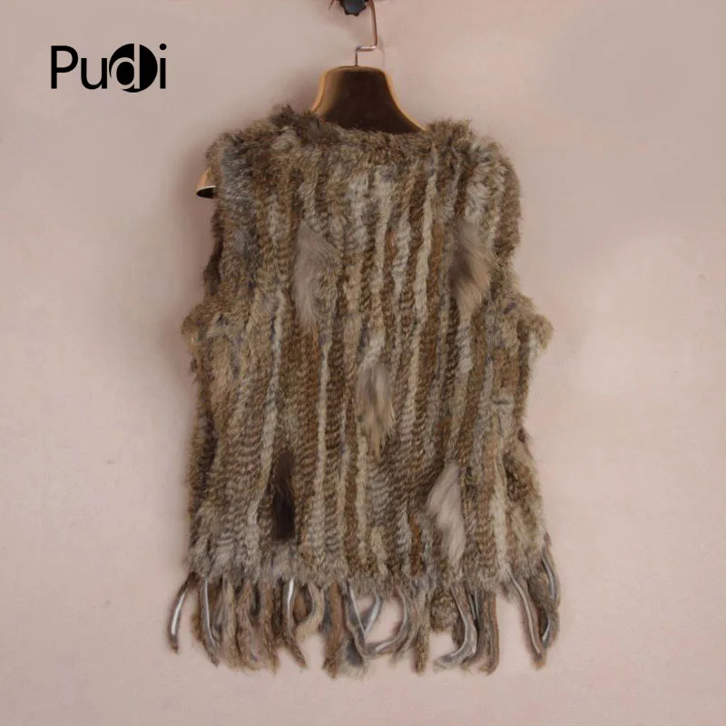 Brown Manche Natural Vr031 En Fourrure natural Tricot De Lapin Nouvelle Sans Main 2 Gilet La À Grey Femmes D'hiver Couleur Vêtement Tricoté IED9WH2