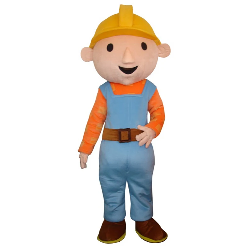 Bob the Builder clothes adult mascot costume for Halloween party-in