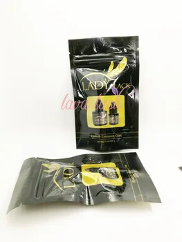

Free shipping eyelash extensions black lady glue With Sealed Bag 1 bottles/lot 5ml low irritation fast drying for sensitive skin