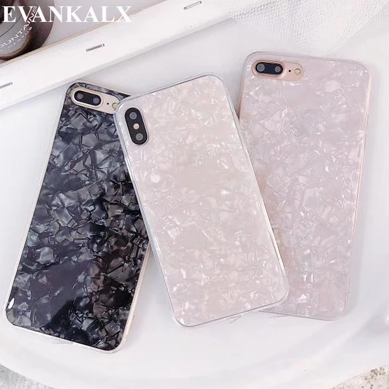 EVANKALX Телефон чехол для iPhone 7 6 6s 8 Plus X XS Max XR простой блестящий цвет Ультратонкий